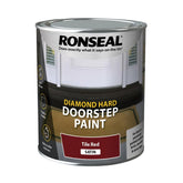 Ronseal Diamond Hard Doorstep Paint - Tile Red Satin 750ml